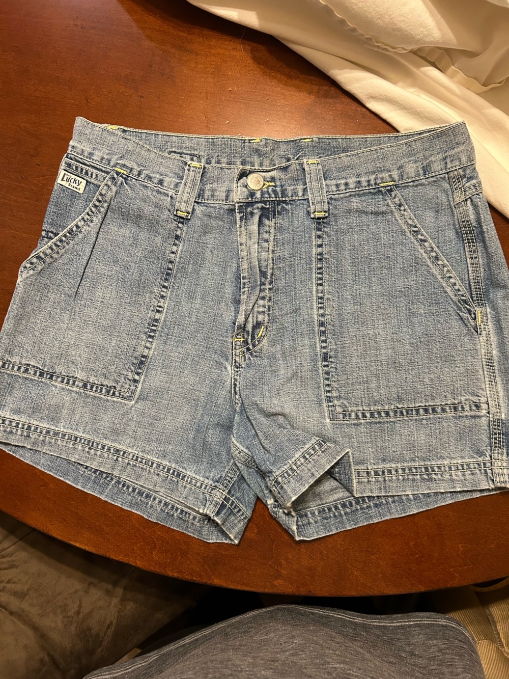 Lucky Brand Cotton Light Wash Denim Utility Jean Shorts - 30